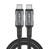 Acefast C1-09 kábel USB-C na USB-C, 48 W, 1 m (čierno-sivý)