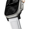 Nomad remienok Rugged Strap pre Apple Watch 44/45/49mm - White/Black Hardware