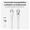Hyper® Silicone 240W USB-C nabíjecí kabel - 1 m, bílý