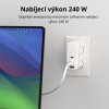 Hyper® Silicone 240W USB-C nabíjecí kabel - 2 m, bílý