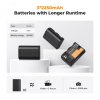 K&F Concept Batéria pre fotoaparát K&F LP-E6NH 2250 mAh, 3-balenie + nabíjačka, sada nabíjačiek LCD displeja