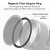K&F Concept Krúžok adaptéra magnetického filtra K&F 77-82 mm, matná čierna, hrúbka rámu 2,16 mm
