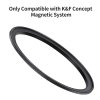 K&F Concept Krúžok adaptéra magnetického filtra K&F 77-82 mm, matná čierna, hrúbka rámu 2,16 mm