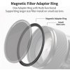 K&F Concept Krúžok adaptéra magnetického filtra K&F 52-82 mm, matná čierna, hrúbka rámu 2,16 mm