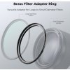 K&F Concept K&F 67-77 mm mosadzný krúžok adaptéra filtra, matná čierna, hrúbka rámu 2,9 mm, W/ 3ks čistenie C