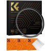 K&F Concept K&F 72-82 mm mosadzný krúžok adaptéra filtra, matná čierna, hrúbka rámu 2,9 mm, W/ 3ks čistenie C