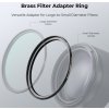 K&F Concept K&F 77-82 mm mosadzný krúžok adaptéra filtra, matná čierna, hrúbka rámu 2,9 mm, W/ 3ks čistenie C