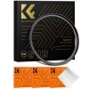 K&F Concept K&F 77-82 mm mosadzný krúžok adaptéra filtra, matná čierna, hrúbka rámu 2,9 mm, W/ 3ks čistenie C