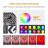 K&F Concept K&F RGB plnofarebné prenosné fotografické svetlo 360° 2500K - 9900K CRI 96+ Vstavaná batéria 2000mAh 21 svetelných efektov Biela