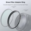 K&F Concept K&F 49-58 mm mosadzný krúžok adaptéra filtra, matná čierna, hrúbka rámu 2,9 mm, W/ 3ks čistenie C
