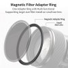 K&F Concept Krúžok adaptéra magnetického filtra K&F 55-77 mm, matná čierna, hrúbka rámu 2,16 mm