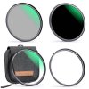 K&F Concept K&F 49mm magnetická 3ks filtračná súprava, MCUV+CPL+ND1000+filtračný krúžok, HD, vodotesný, odolný proti poškriabaniu, zelený
