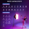 Neewer NK800 softbox stojanová súprava, sada 2x trvalých RGB LED fotografických svetiel, 2x softbox, 2x 26W LED