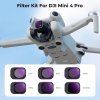 K&F Concept Sada filtrov K&F DJI Mini 4 Pro 6ks, (ND4+ND8+ND16+ND32+ND64+ND1000)