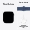 Apple Watch Series 10 GPS 42mm Silver Aluminium Case with Denim Sport Band - M/L