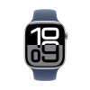 Apple Watch Series 10 GPS 42mm Silver Aluminium Case with Denim Sport Band - S/M