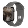 Apple Watch Series 10 GPS + Cellular 46mm Natural Titanium Case with Stone Grey Sport Band - M/L