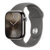 Apple Watch Series 10 GPS + Cellular 46mm Natural Titanium Case with Stone Grey Sport Band - M/L