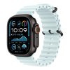 Apple Watch 49mm Ice Blue Ocean Band Extension - Black Titanium Finish