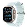 Apple Watch 49mm Ice Blue Ocean Band Extension - Natural Titanium Finish