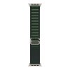 Apple Watch 49mm Dark Green Alpine Loop - Large - Natural Titanium Finish