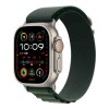 Apple Watch 49mm Dark Green Alpine Loop - Small - Natural Titanium Finish