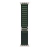 Apple Watch 49mm Dark Green Alpine Loop - Small - Natural Titanium Finish