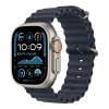 Apple Watch 49mm Navy Ocean Band Extension - Natural Titanium Finish