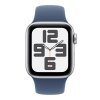 Apple Watch SE GPS 44mm Silver Aluminium Case with Denim Sport Band - M/L