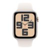 Apple Watch SE GPS + Cellular 44mm Starlight Aluminium Case with Starlight Sport Band - S/M