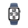 Apple Watch SE GPS + Cellular 40mm Silver Aluminium Case with Denim Sport Band - M/L