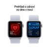 Apple Watch SE GPS + Cellular 44mm Silver Aluminium Case with Blue Cloud Sport Loop