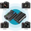 Neewer 2-Pack EN-EL15 EN-EL15 Battery Charger Set Compatible with Nikon (Micro USB Port, 2100mAh)