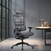 Kancelárska stolička ORION JNS-801, čierna sieťovina W-51, elegantná čierna kostra