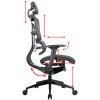 Kancelárska stolička ORION JNS-801, čierna sieťovina W-51, elegantná čierna kostra