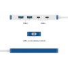 Hyper HyperDrive Flex 4 Port USB-C Combo Hub, modrý