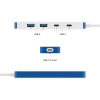 Hyper HyperDrive Flex 4 Port USB-C Combo Hub, modrý
