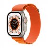 apple watch ultra gps cellular 49mm titanium case with orange alpine loop large i137063