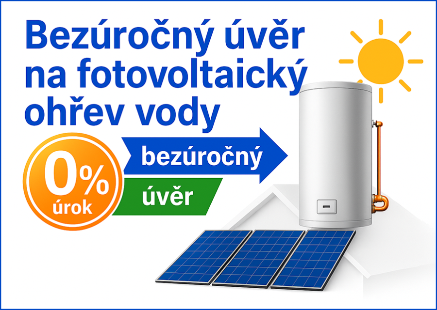 Bezúročný úvěr na FV ohřev vody