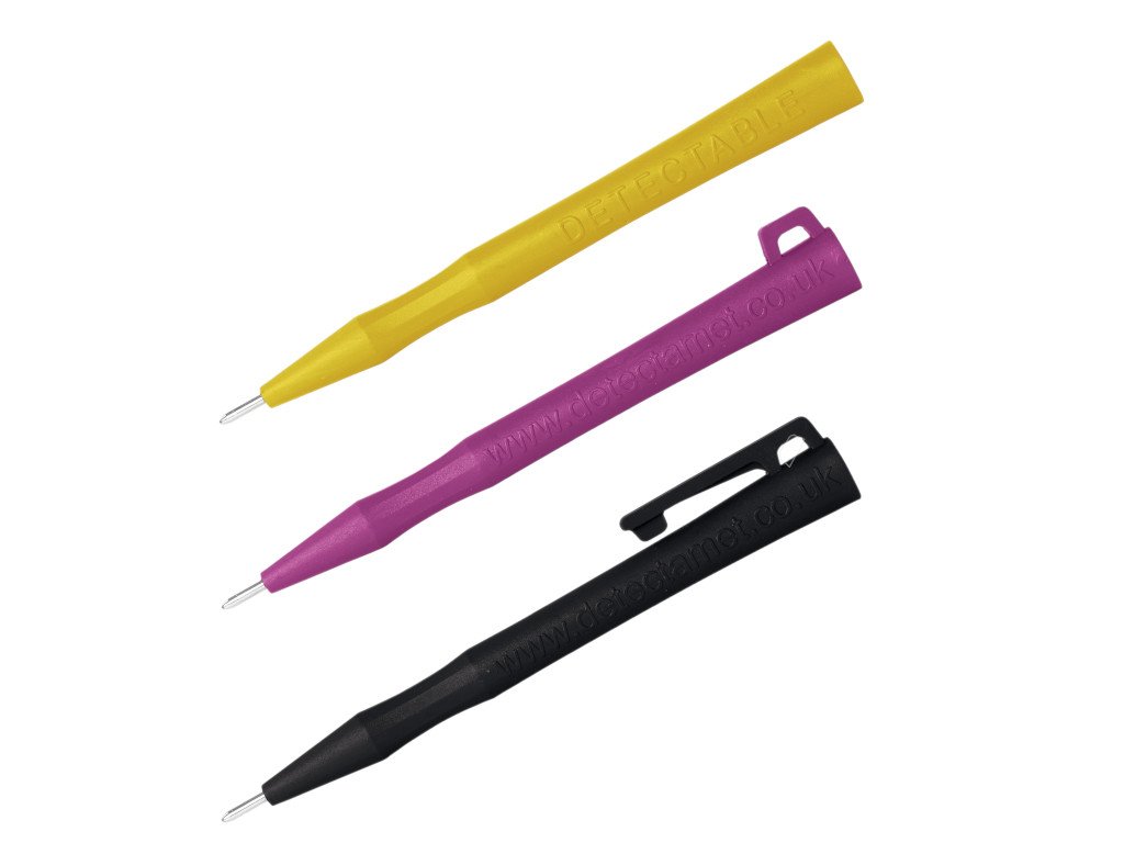 Detectable HD One-Piece Pens (Color Orange, Housing Style Lanyard, Ink Color Green)