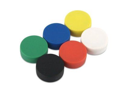 Neodymium disc magnet, 16 x 6 mm, waterproof plastic, 2.6 kg holding force