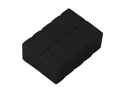 Neodymium prism magnet, 11.5 x 11.5 x 6.5 mm, waterproof plastic, 2 kg holding force