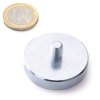 5164 3 ndfeb pot magnet with external thread 40x12x8 mm