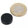 Neodymium disc magnet, 16 x 6 mm, waterproof plastic, 2.6 kg holding force