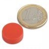 Neodymium disc magnet, 16 x 6 mm, waterproof plastic, 2.6 kg holding force