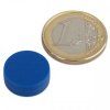 Neodymium disc magnet, 16 x 6 mm, waterproof plastic, 2.6 kg holding force