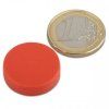 Neodymium disc magnet, 22 x 6 mm, waterproof plastic, 4.1 kg holding force