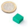 Neodymium prism magnet, 11.5 x 11.5 x 6.5 mm, waterproof plastic, 2 kg holding force