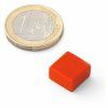 Neodymium prism magnet, 11.5 x 11.5 x 6.5 mm, waterproof plastic, 2 kg holding force
