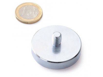 Neodymová magnetická čočka se závitovým čepem 40x20x8 mm